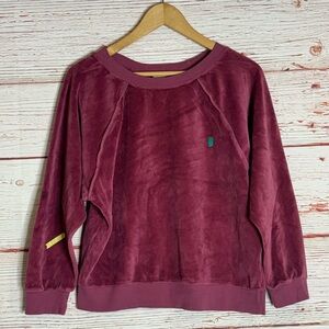 New Suzie Kondi The Saba Raglan Top in Cerise Velour Sz M